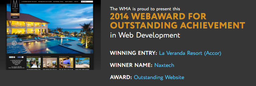 Award for website development sales