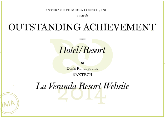Hotel resort webdesign development award