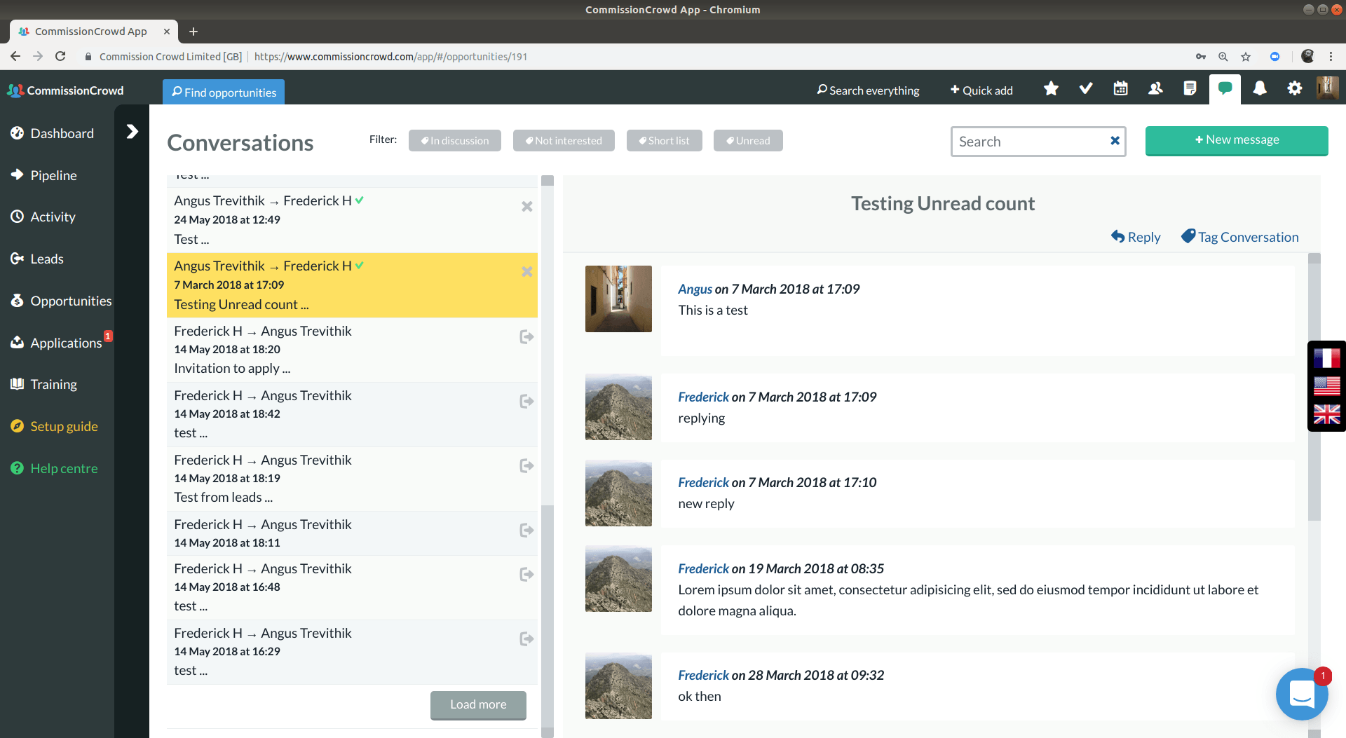 conversations redesign