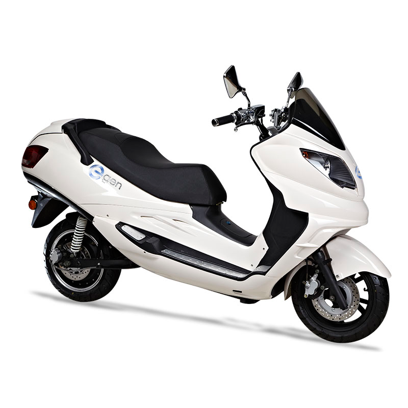 White electric scooter